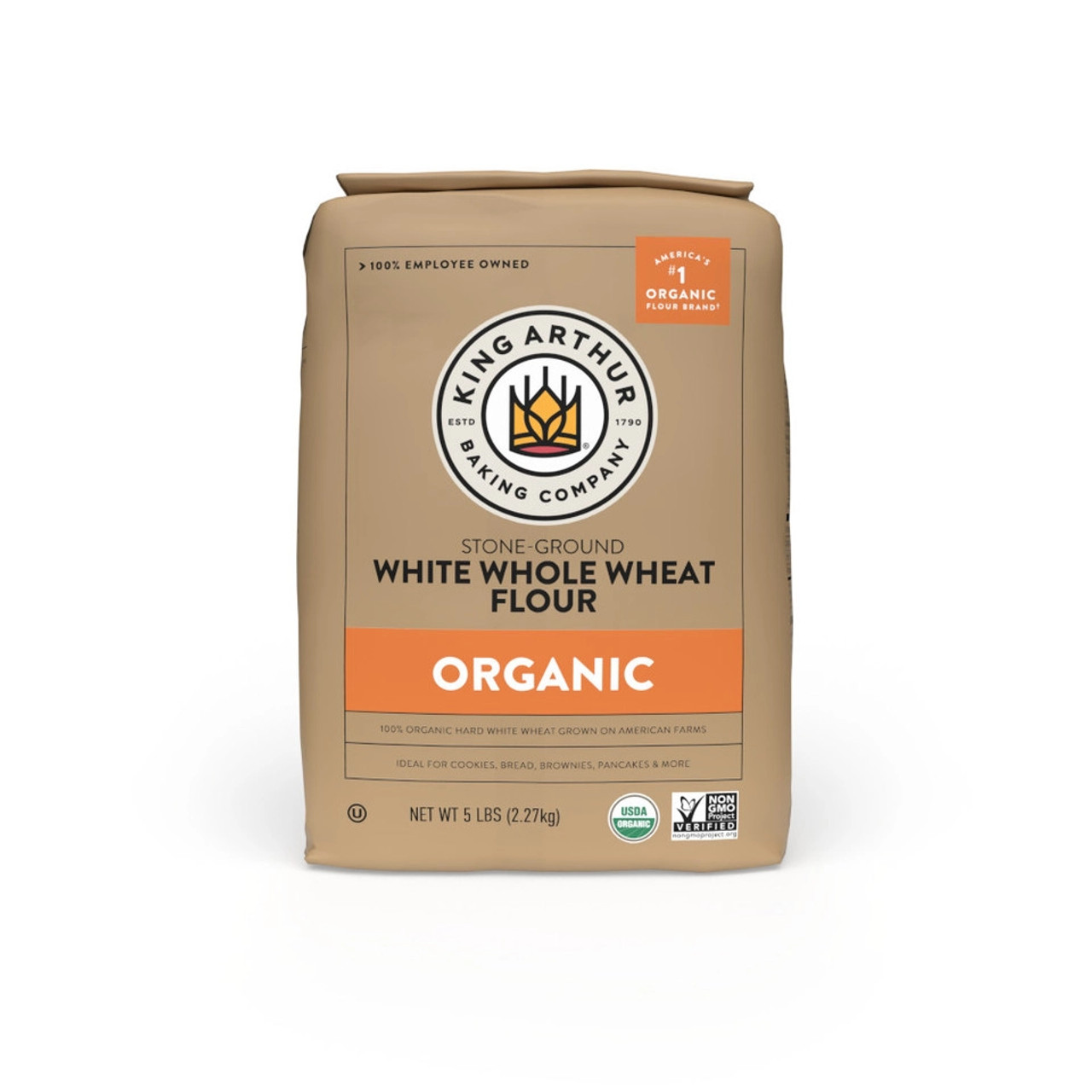 king arthur flour organic stone ground white whole wheat flour 5 lbs pack of 2