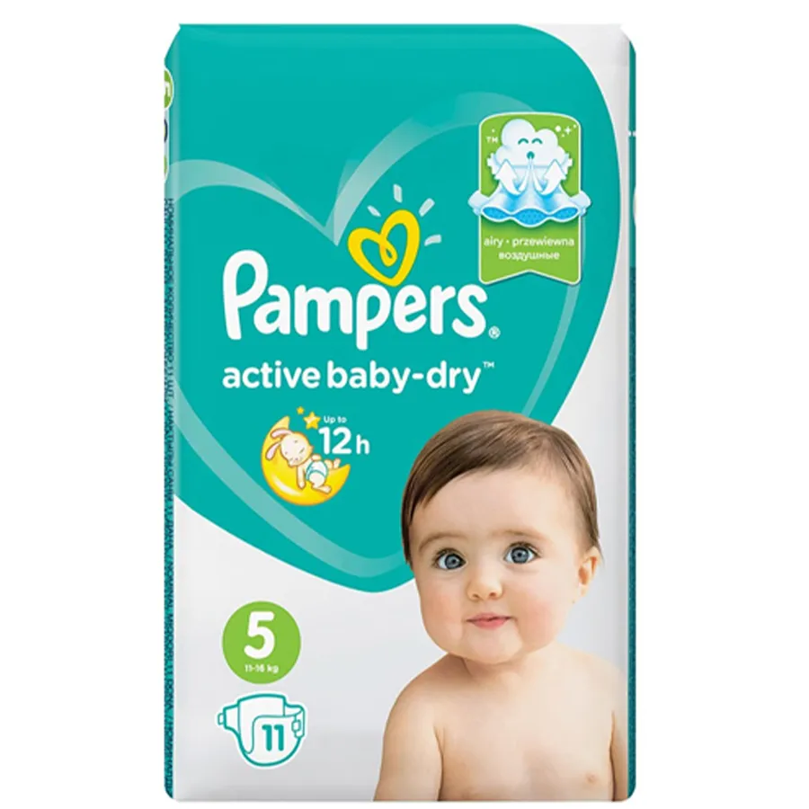 pampers active baby dry size 5, 11 18 kg, 11 pieces