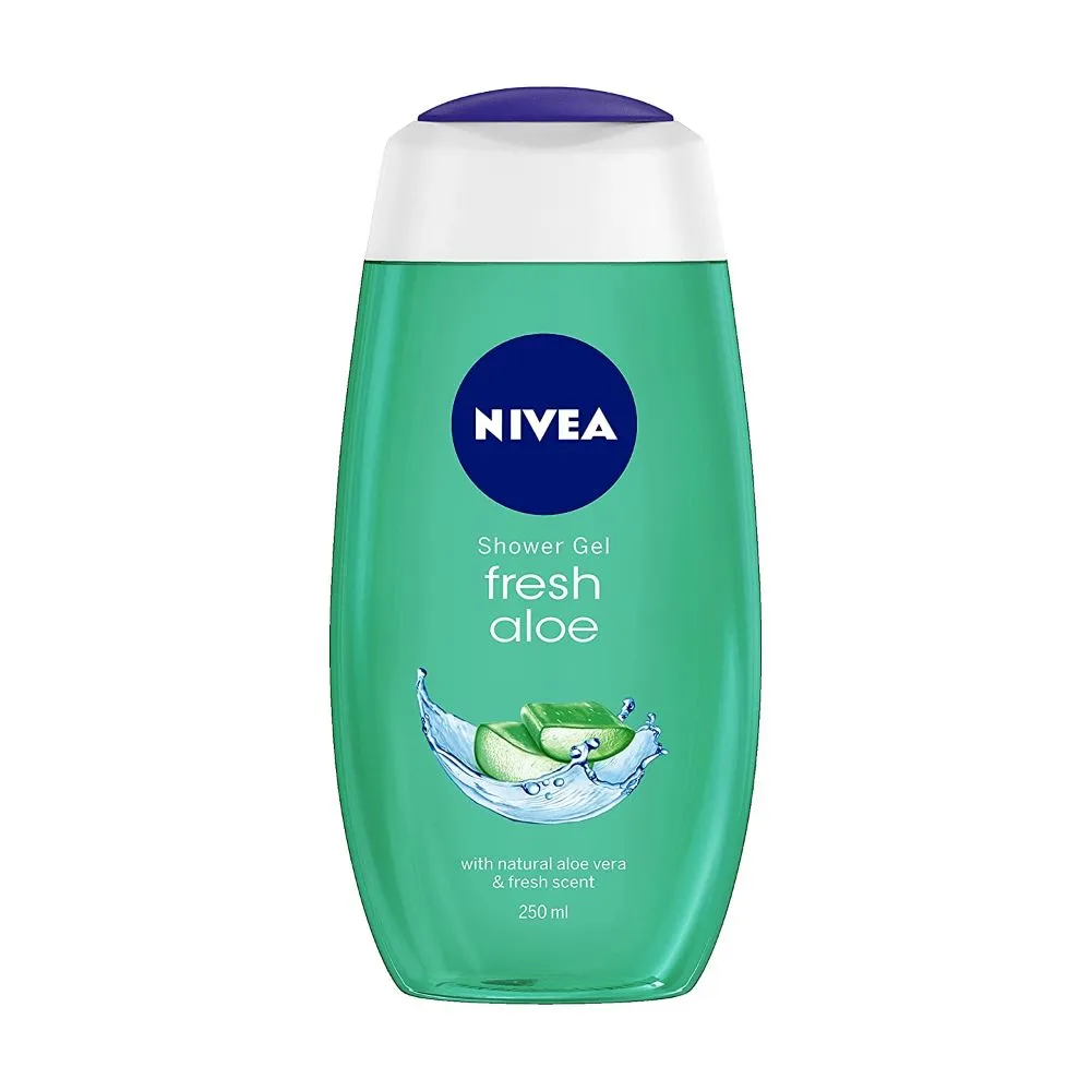 nivea shower gel caramel cream with aloe vera milk and tropical fruit aroma, 250 ml