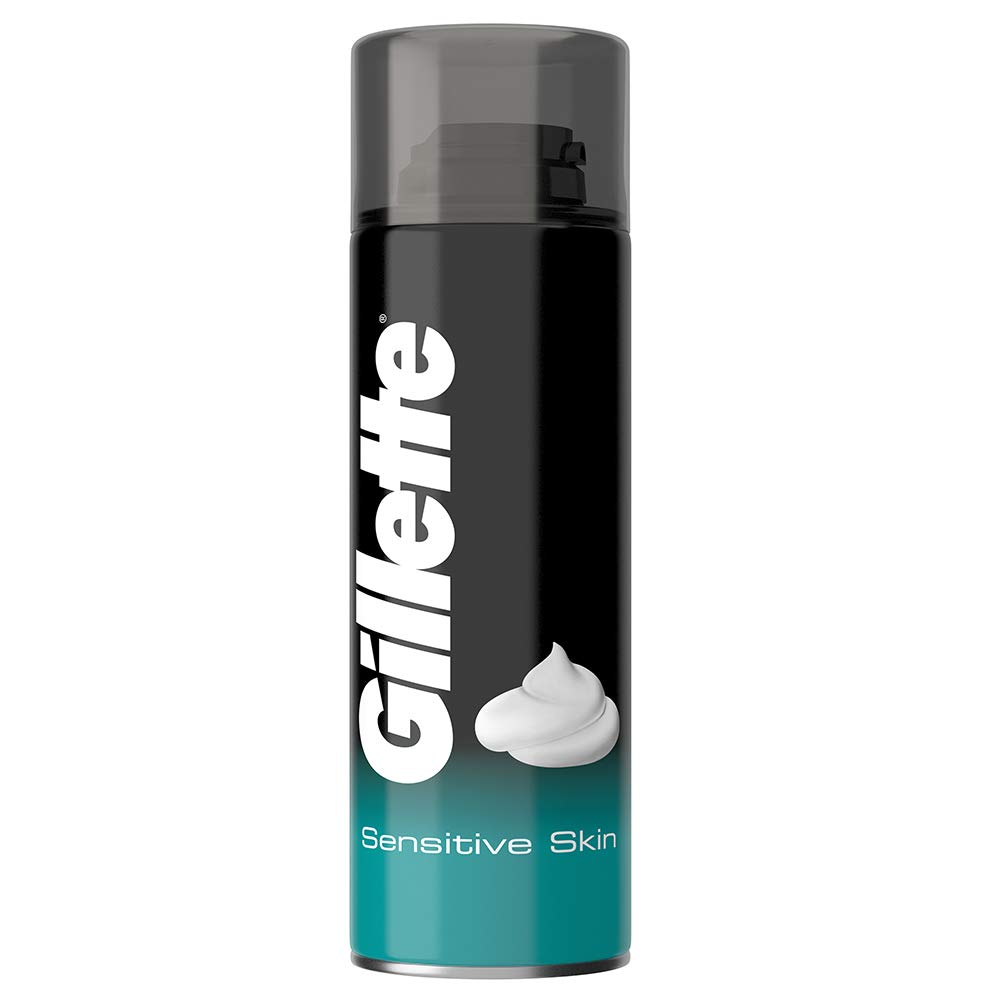 gillette men’s shaving foam gillette foam sensitive skin for sensitive skin, 200 ml