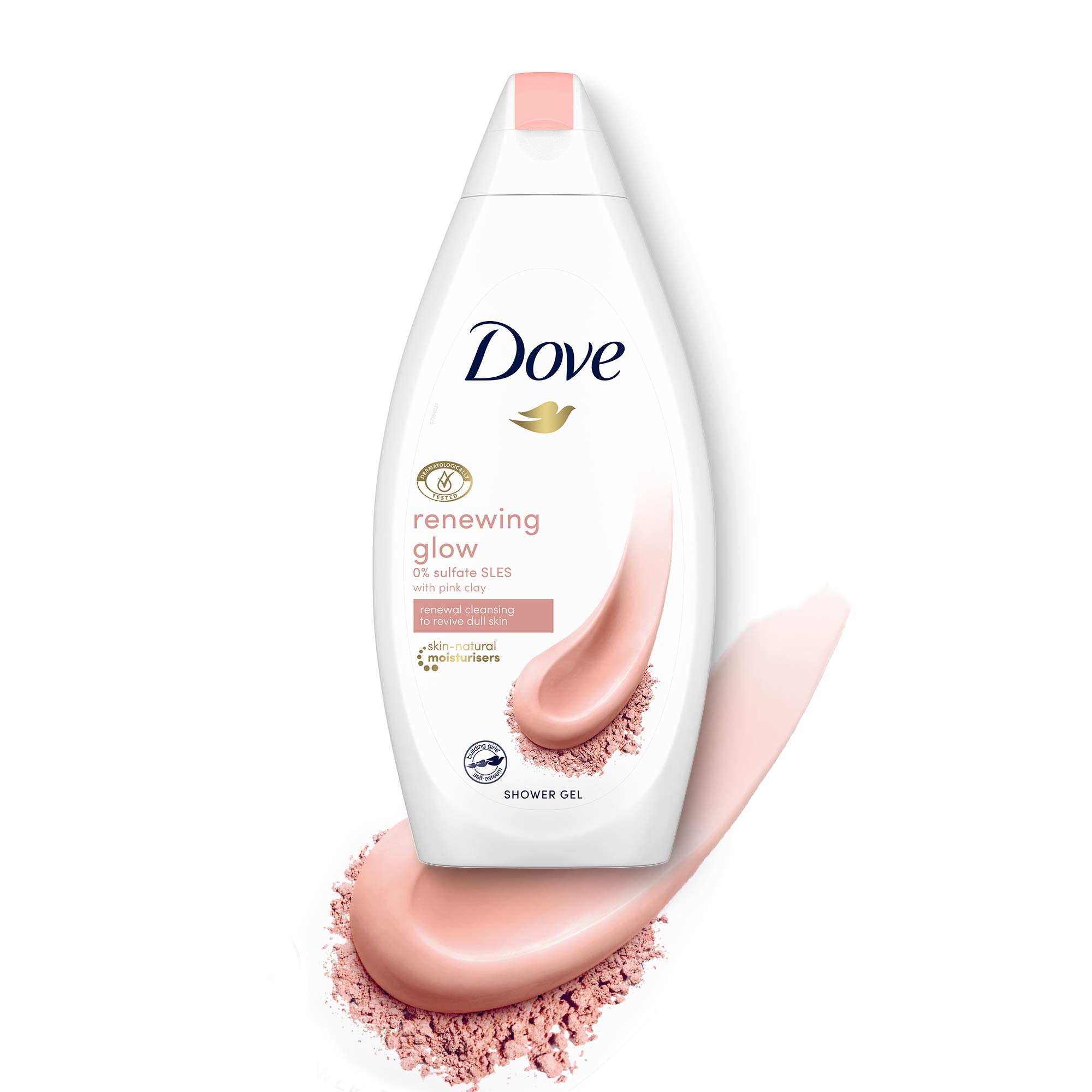 dove restoration shower cream gel, with pink clay, 250 ml