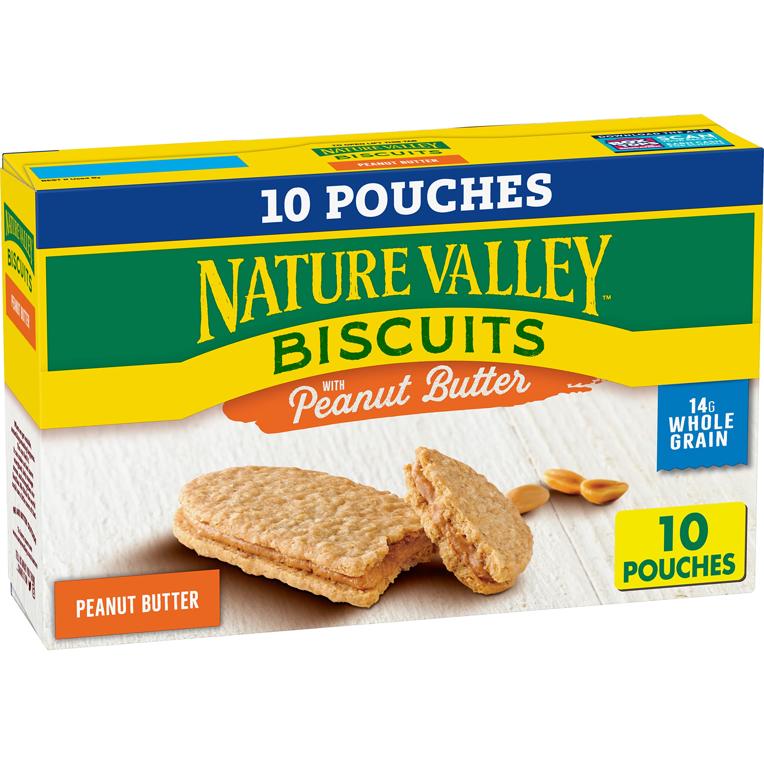 nature valley biscuit sandwiches, peanut butter,