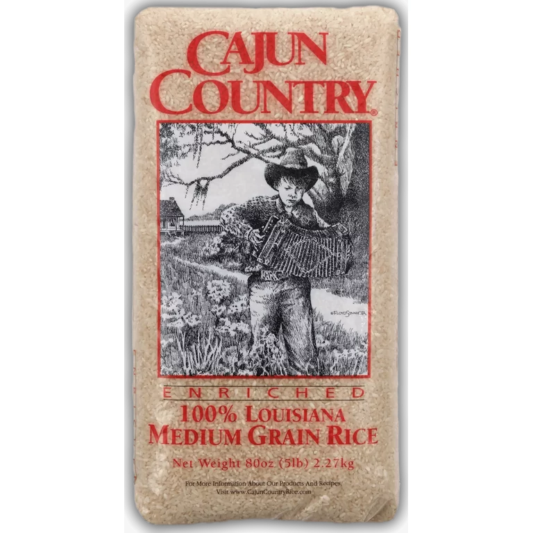 cajun ctry medium grain rice 5 lb
