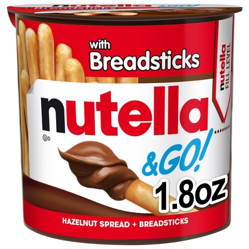 nutella on the go hazelnut spread and breadsticks 1.8 oz. 12/box