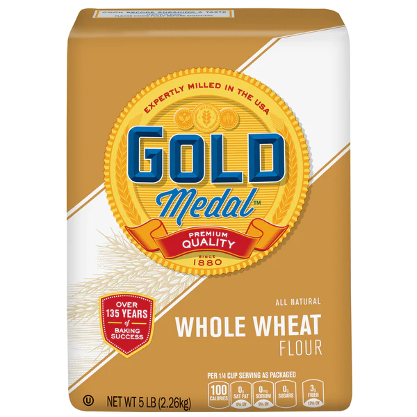 gold medal whole wheat flour, 5 lbs
