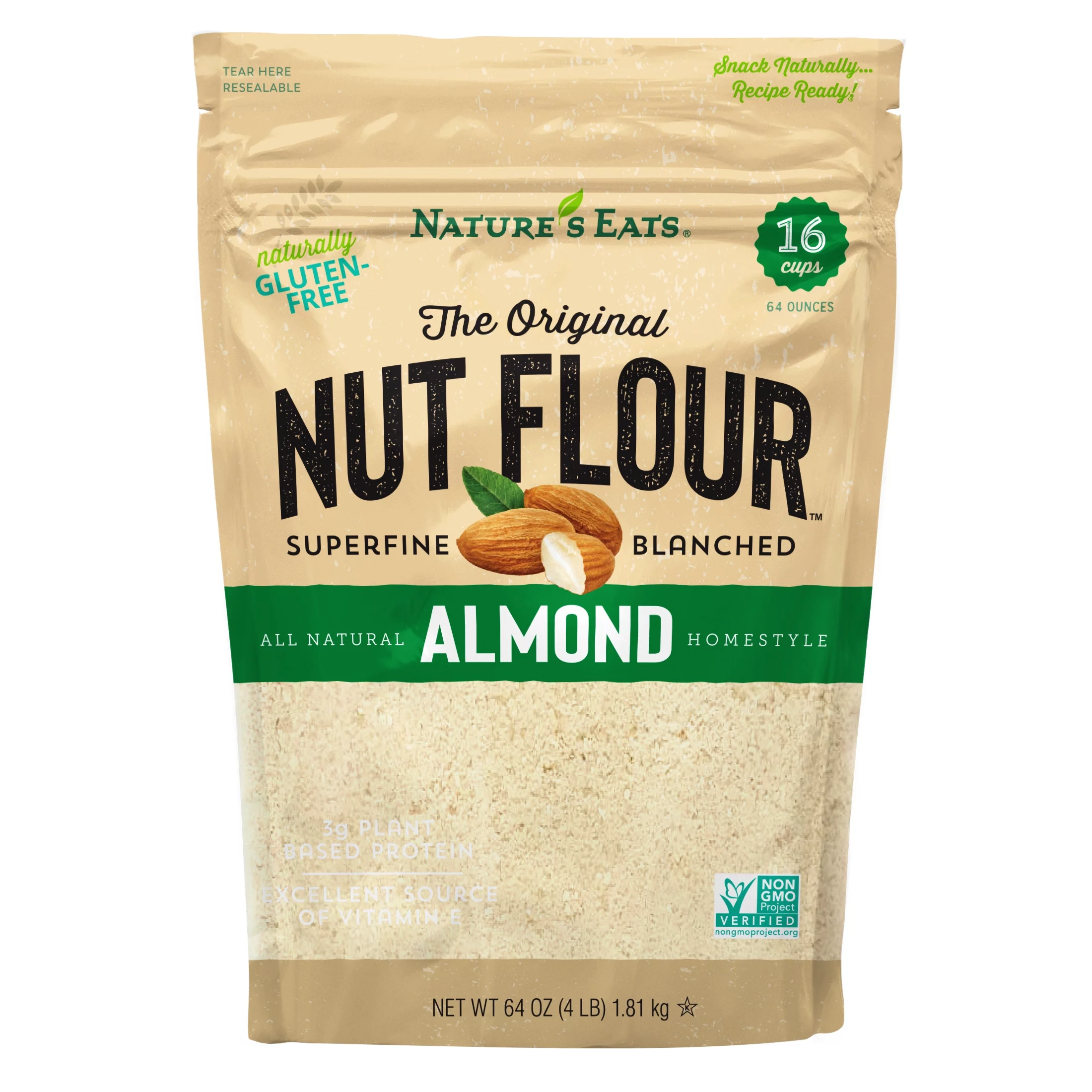 nature's eats blanched almond flour, 4 lb