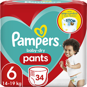 pampers pants size 6, 15+ kg, 14 pieces