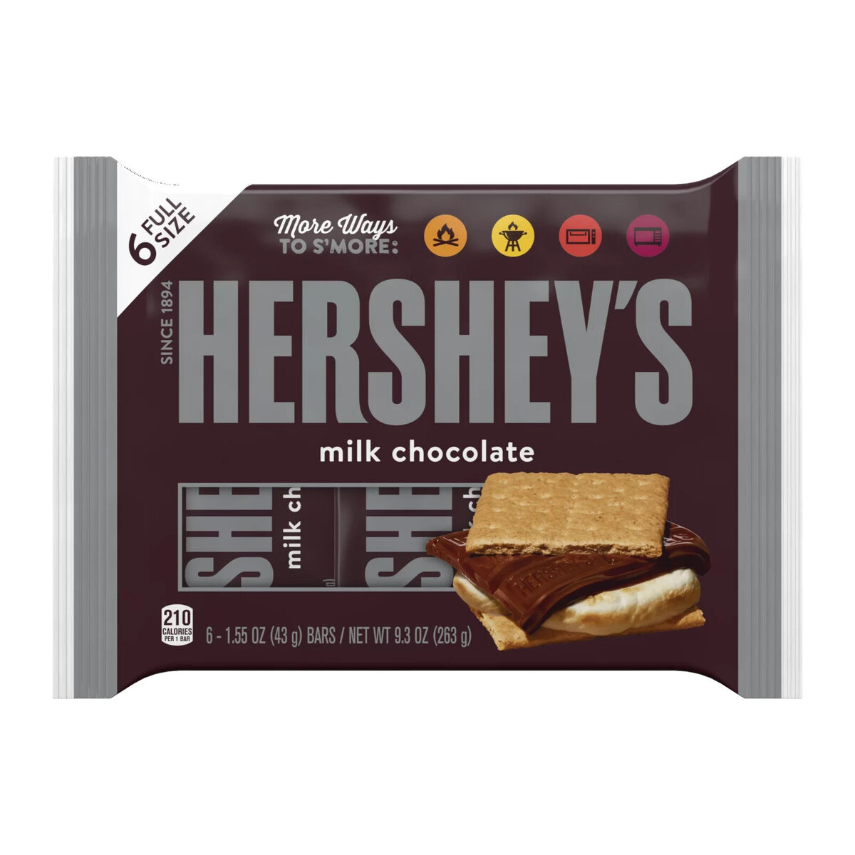 hershey's, milk chocolate candy, individually wrapped, gluten free, 1.55 oz,